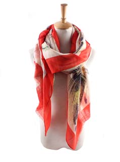 Wholesale feather polyester scarf
