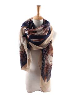 Wholesale feather polyester scarf