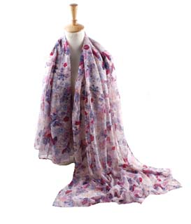 Wholesale small broken flower Bali yarn scarf