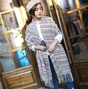 Wholesale plaid tassel imitation cashmere scarf
