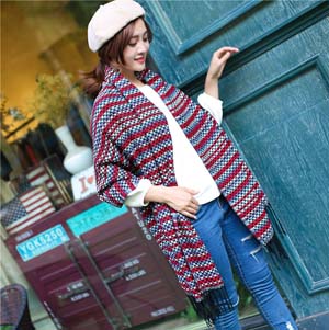 Wholesale plaid tassel imitation cashmere scarf