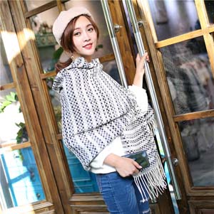 Wholesale plaid tassel imitation cashmere scarf