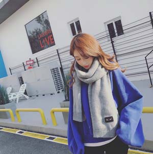 Wholesale monster cartoon pure color imitation cashmere scarf