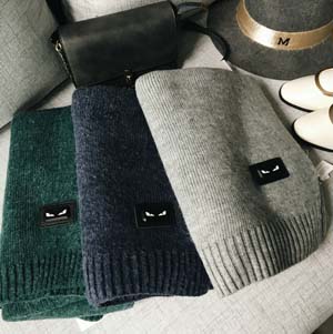 Wholesale monster cartoon pure color imitation cashmere scarf