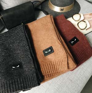 Wholesale monster cartoon pure color imitation cashmere scarf