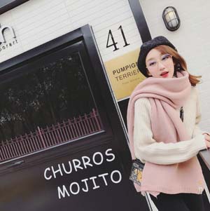 Wholesale double sided color wool scarves