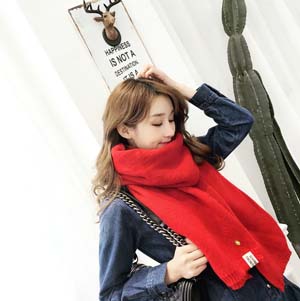 Wholesale double sided color wool scarves