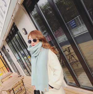 Wholesale double sided color wool scarves
