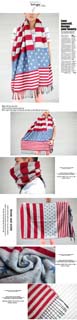 Wholesale American flag star imitation cashmere scarf