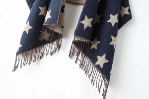 Wholesale star tassel imitation cashmere scarf