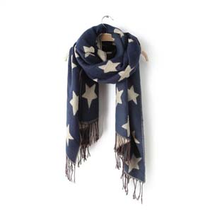 Wholesale star tassel imitation cashmere scarf