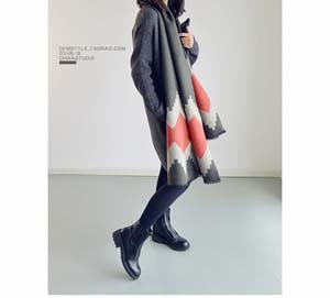 Wholesale diamond plaid imitation cashmere scarf