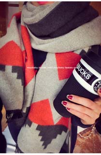 Wholesale diamond plaid imitation cashmere scarf