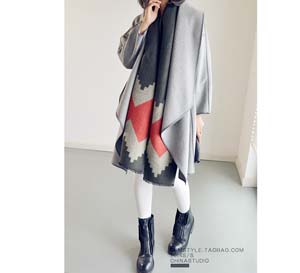 Wholesale diamond plaid imitation cashmere scarf