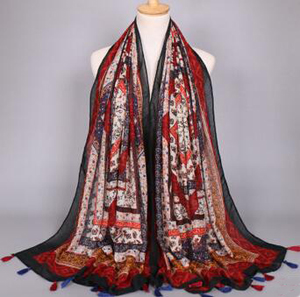 Female high quality geometric warm scarf wholesale
