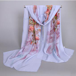 Female rose silk scarves wholesale