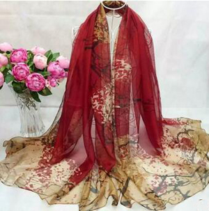 Female beach emulation silk scarf wholesale