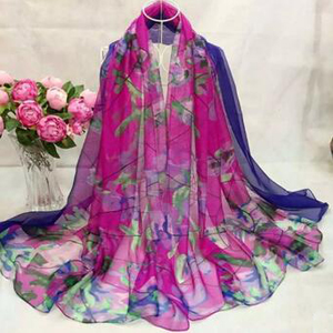Female beach emulation silk scarf wholesale