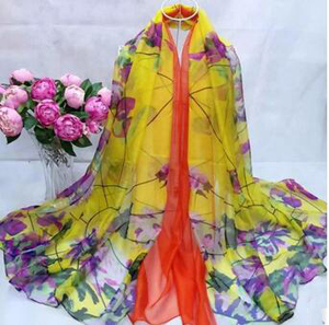 Female beach emulation silk scarf wholesale