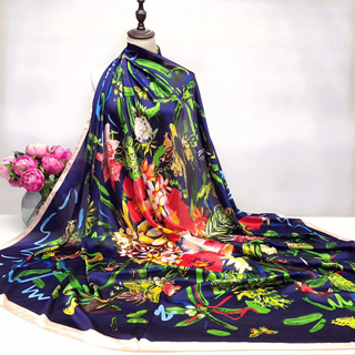 2018 spring square silk scarves silk stain 140cm