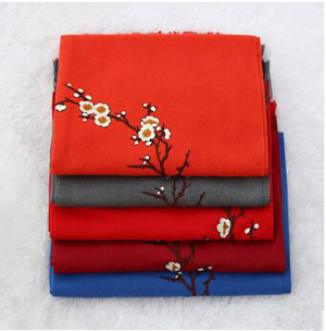 Folk embroidery imitation wool embroidery fringed shawl