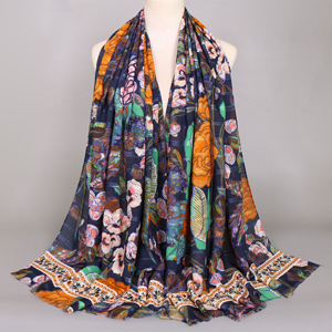 ethnic style cotton scarf print scarves
