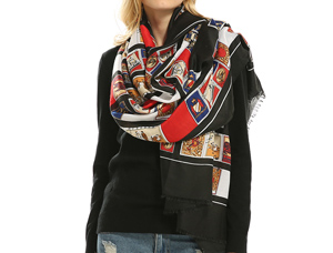 Satin printed casual scarves wholesale