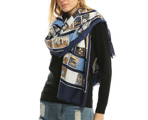 Satin printed casual scarves wholesale