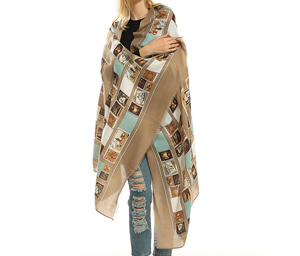 Satin printed casual scarves wholesale