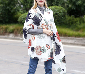New hot sell flower cotton scarves