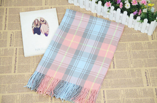 Imitation cashmere plaid scarf
