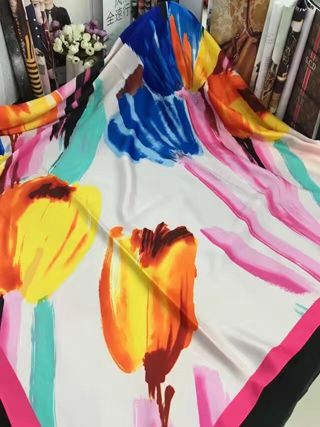 cotton stain square scarf