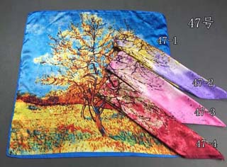 womens silk square scarves 60 cm
