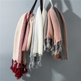 Thick wool scarf twist braid tassel female fashion scarf shades
