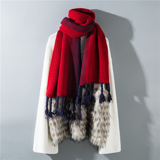 Thick wool scarf twist braid tassel female fashion scarf shades