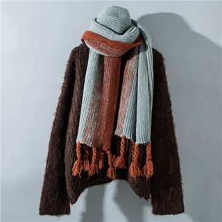Thick wool scarf twist braid tassel female fashion scarf shades