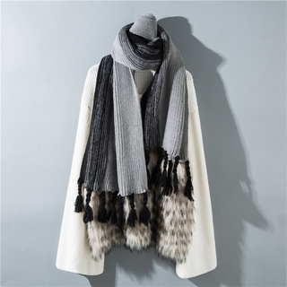 Thick wool scarf twist braid tassel female fashion scarf shades