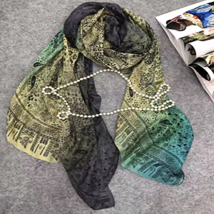 Female color matching silk scarf wholesale