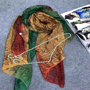 Female color matching silk scarf wholesale
