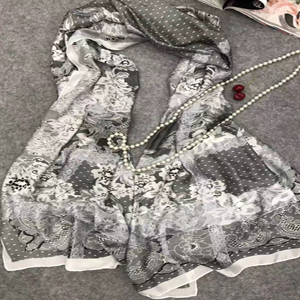 Female darker printed silk scarf wholesale