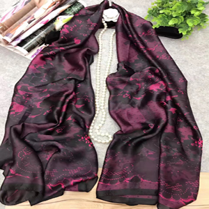 Female darker printed silk scarf wholesale