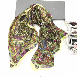 Female color silk scarf wholesale