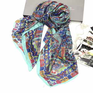Female color silk scarf wholesale