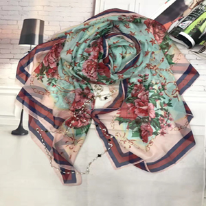 Female peony colored scarf wholesale