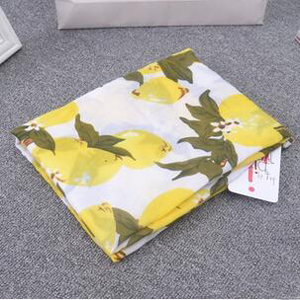 Female camellia cotton linen scarf wholesale