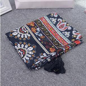 National wind printing holiday beach scarf wholesale