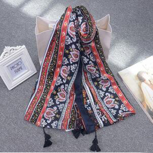 National wind printing holiday beach scarf wholesale