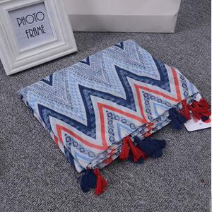 Female Wavy lines tassel scarf wholesale