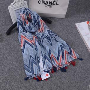 Female Wavy lines tassel scarf wholesale