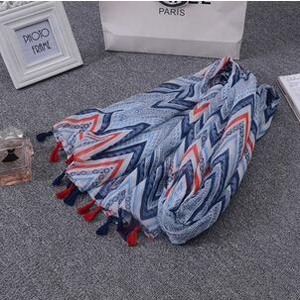 Female Wavy lines tassel scarf wholesale